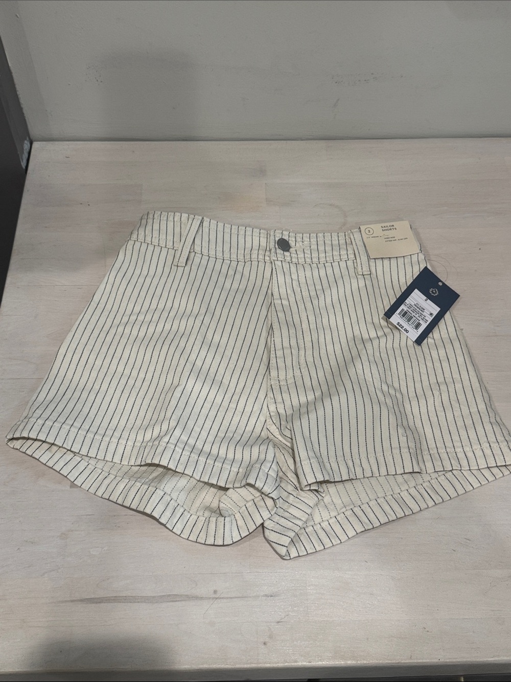 NWT Pinstripe Sailor Shorts